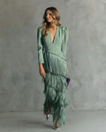 JULIA | Elegante Vestido con Mangas con Flecos