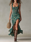 ELARA | Vestido Largo de Volantes