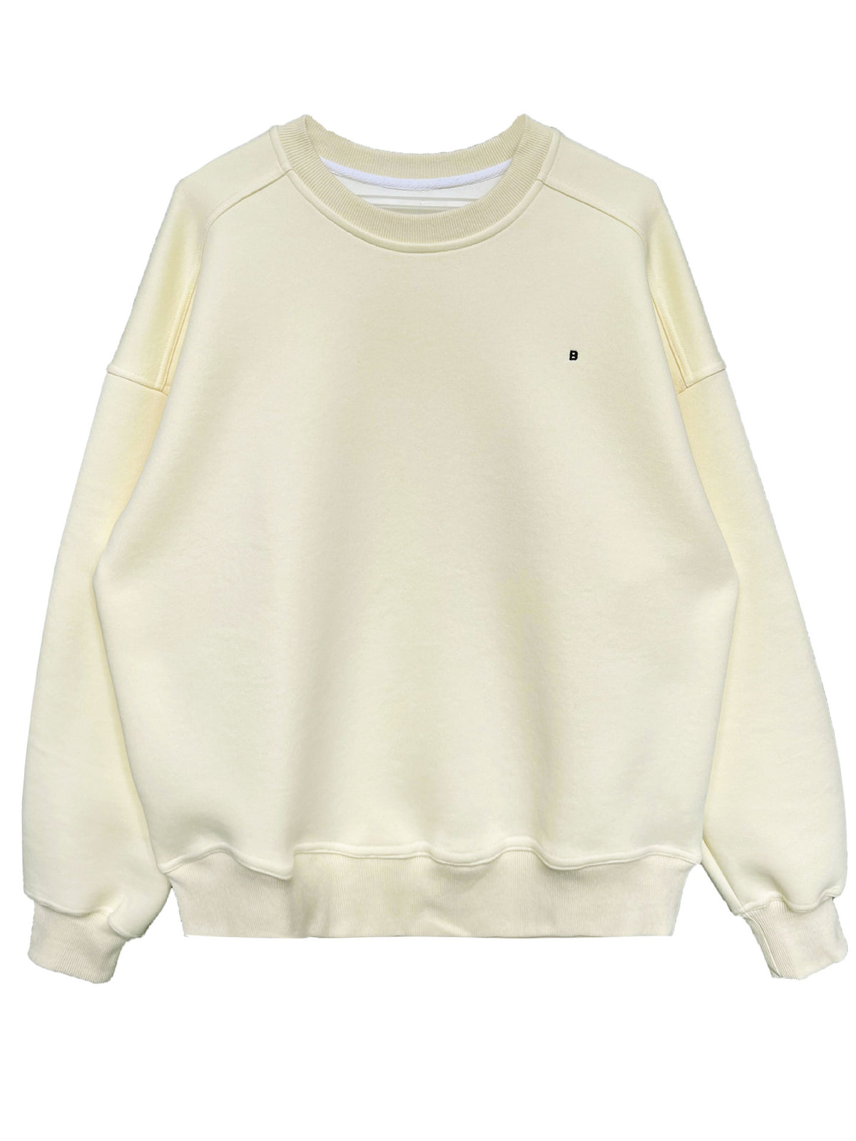 Luxi Simple Profile Loose BF Solid Color Lazy Pullover Sweatshirt Women's ins Letter Embroidered Long-sleeved Top 2267