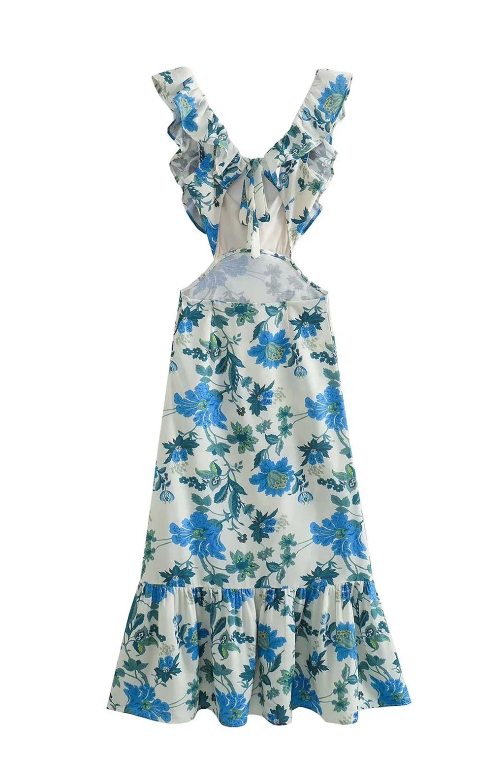 Yafit™ | Vestido Floral con Detalles de Volantes