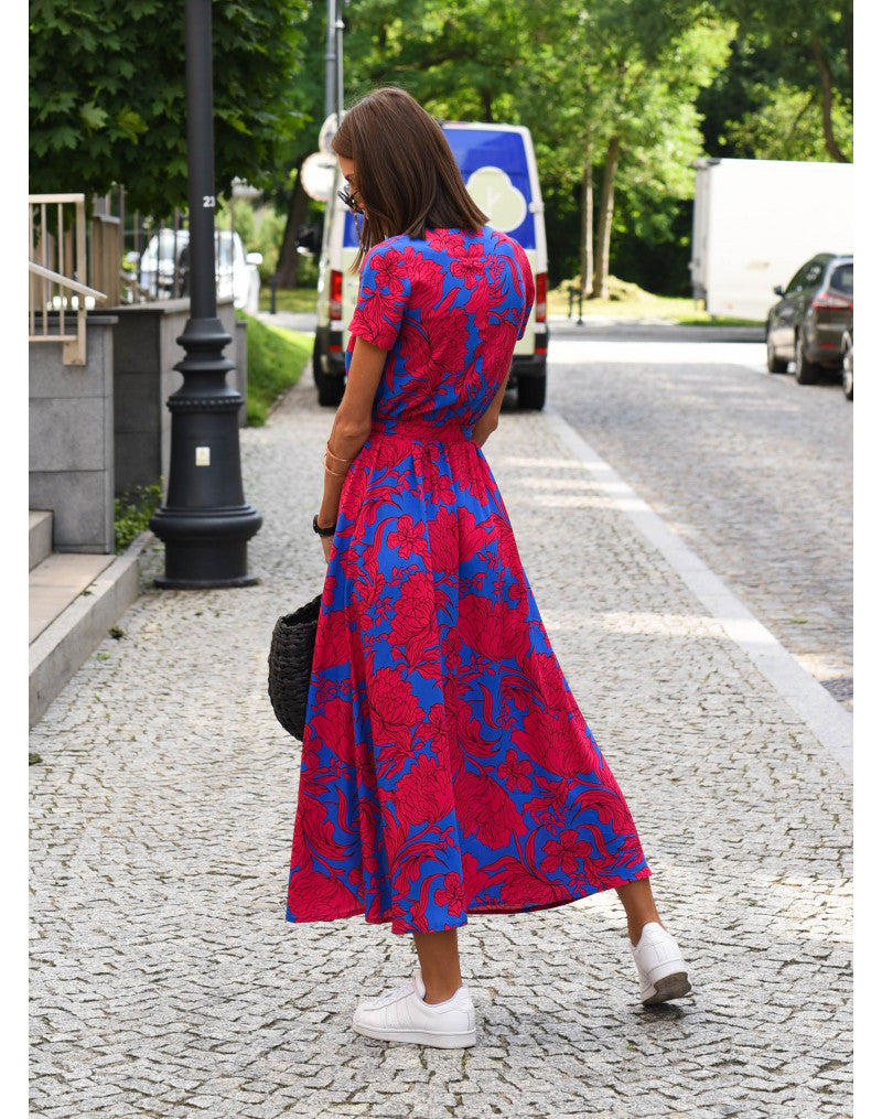 Talia™ | Elegante vestido floral con escote en V