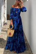Luna™ | Vestido Maxi Floral con Mangas Abiertas
