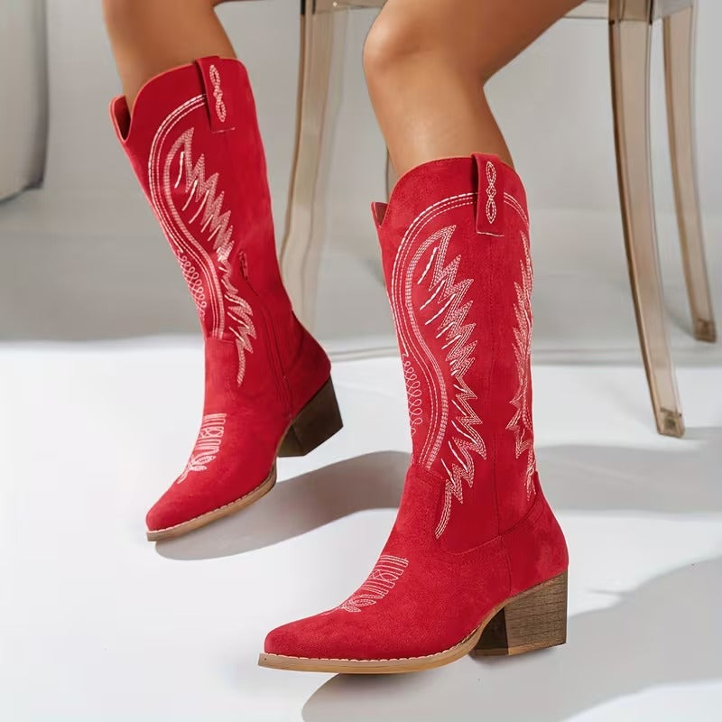 Alessia™ | Botas Western Bordadas
