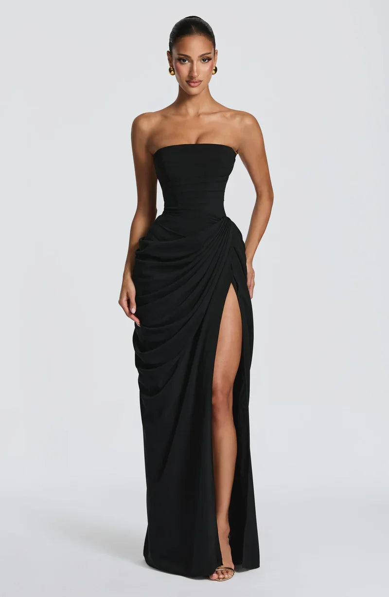MALENA | Vestido Largo Drapeado