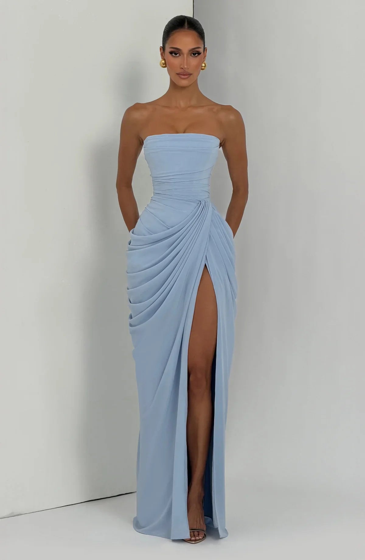 MALENA | Vestido Largo Drapeado