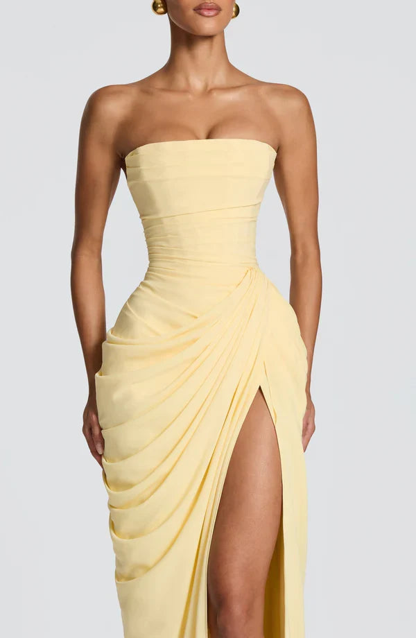 MALENA | Vestido Largo Drapeado