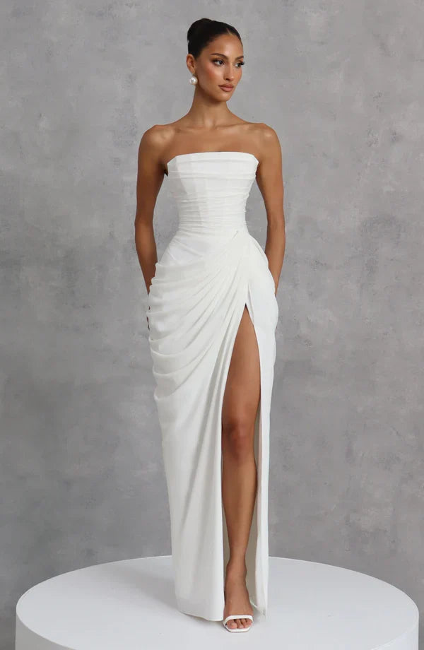 MALENA | Vestido Largo Drapeado