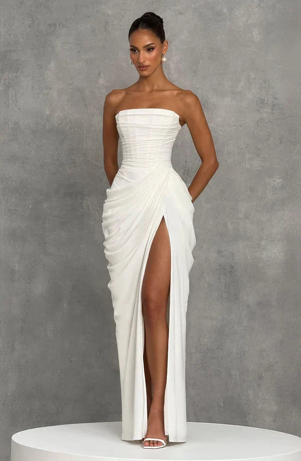 MALENA | Vestido Largo Drapeado