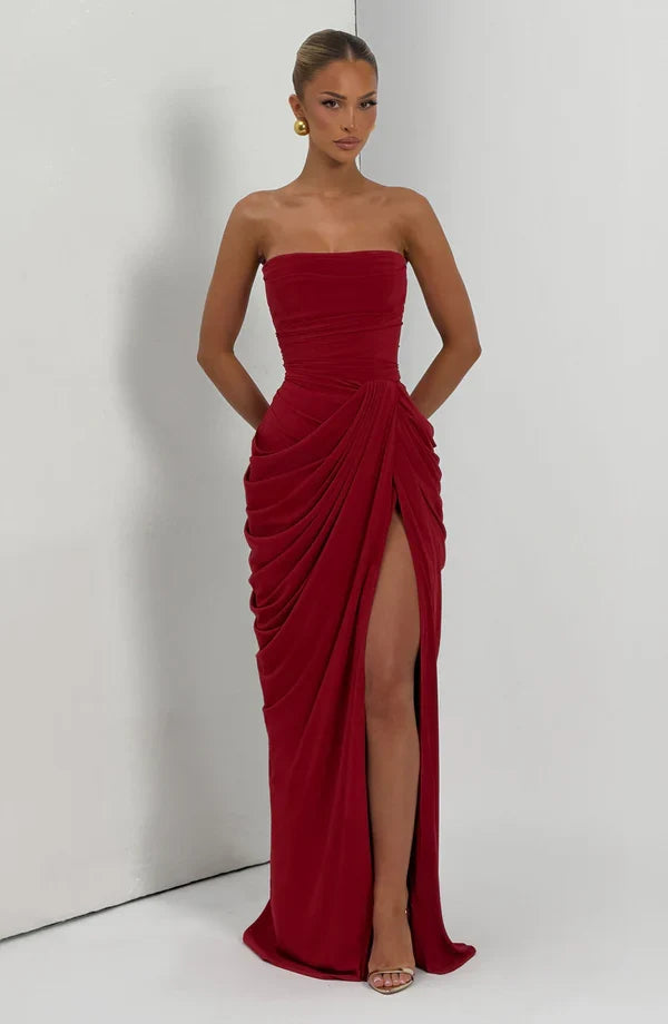 MALENA | Vestido Largo Drapeado