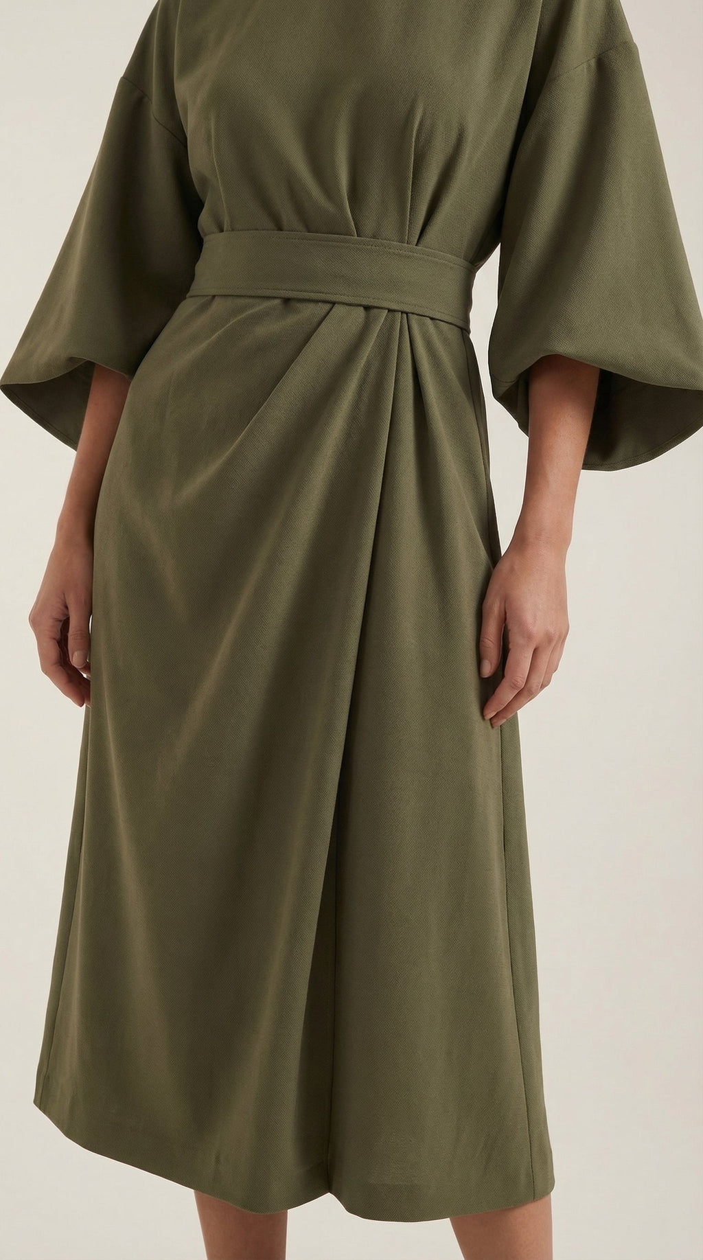 Vestido Maxí Ana con Cinturón Ajustable en la Cintura