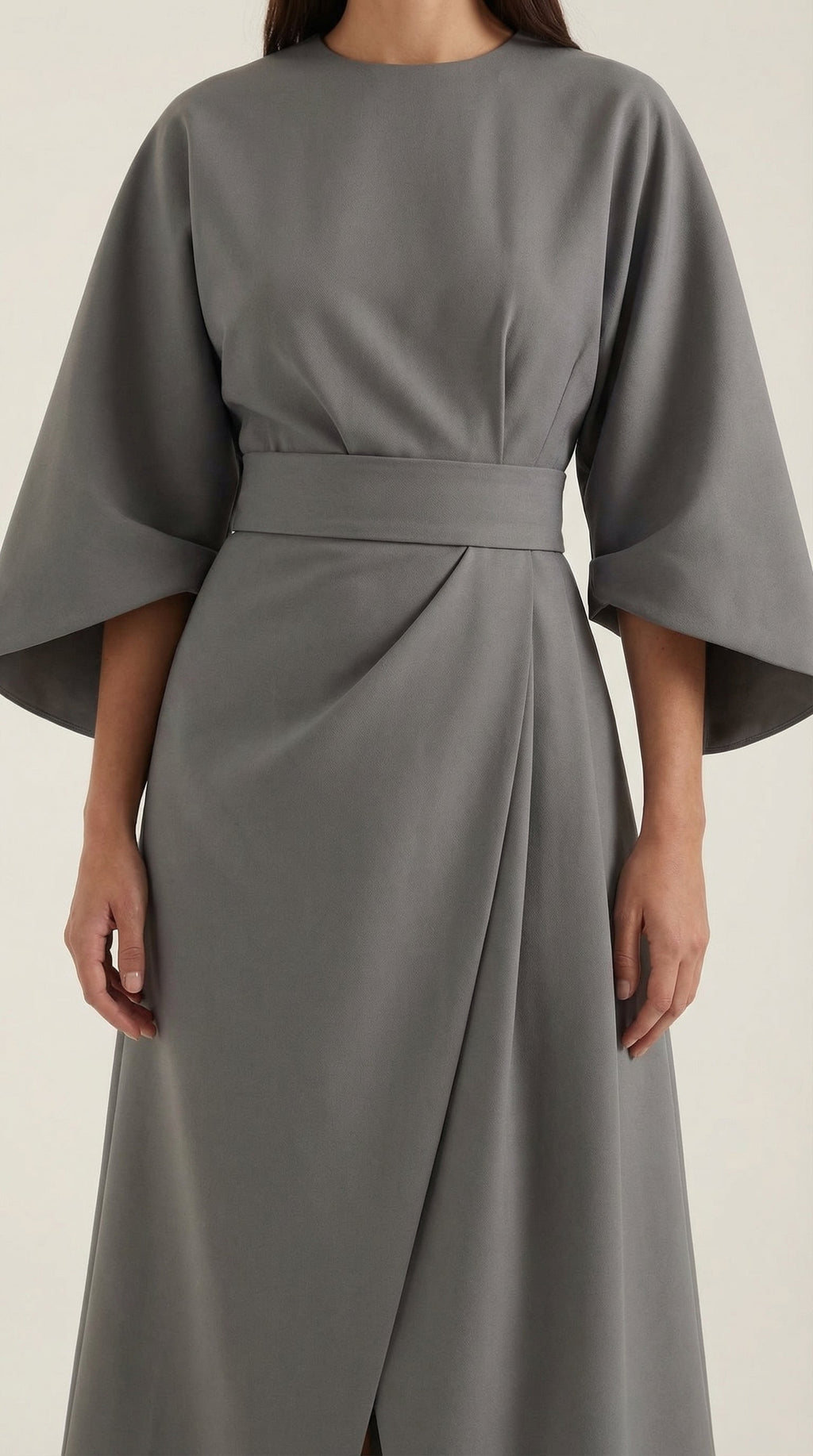 Vestido Maxí Ana con Cinturón Ajustable en la Cintura