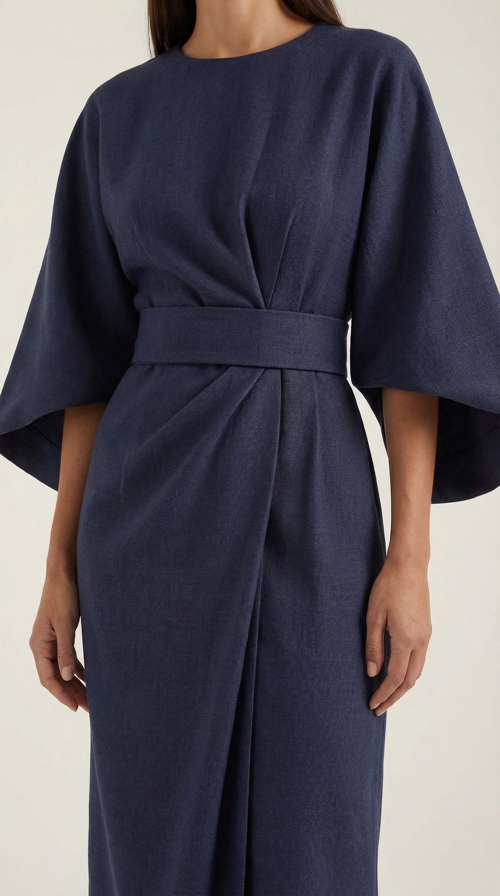 Vestido Maxí Ana con Cinturón Ajustable en la Cintura