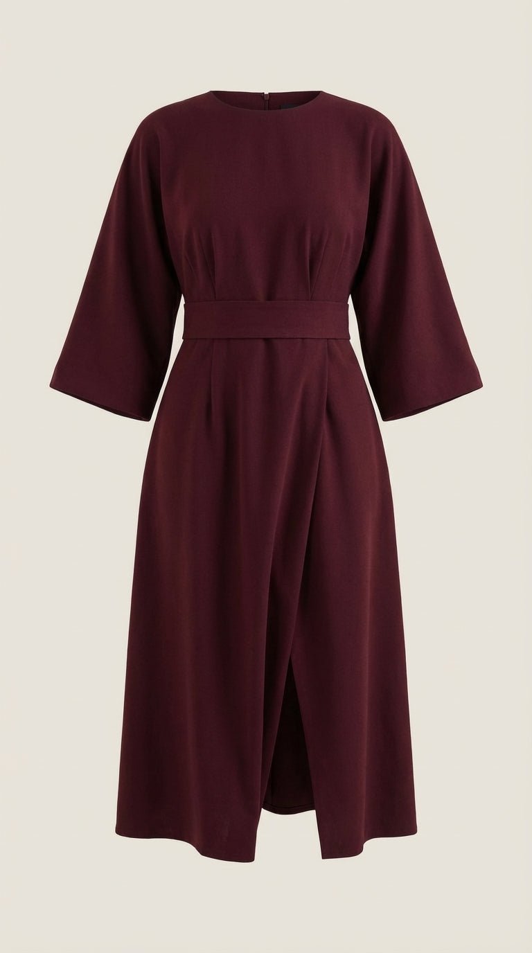 Vestido Maxí Ana con Cinturón Ajustable en la Cintura