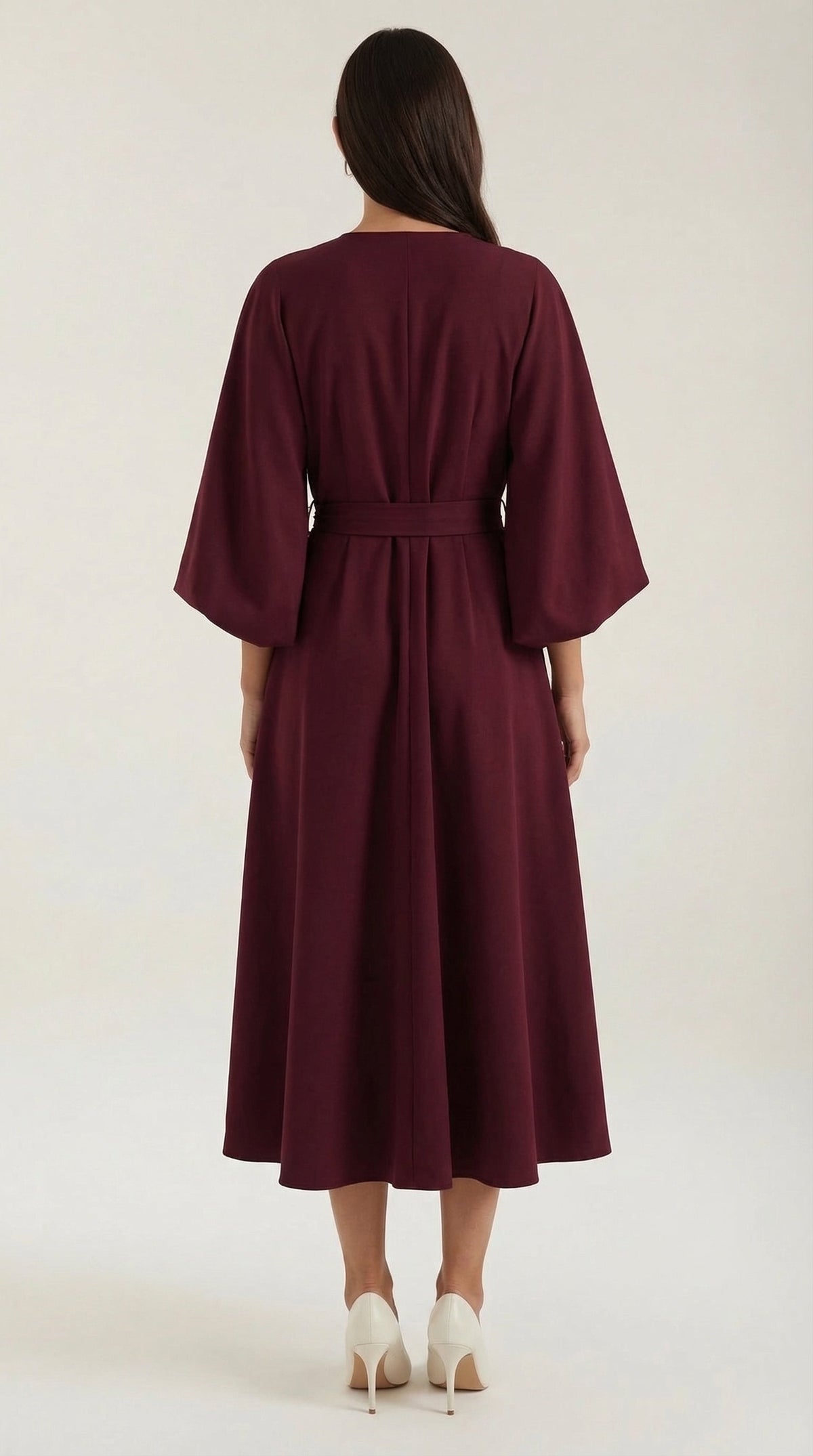 Vestido Maxí Ana con Cinturón Ajustable en la Cintura