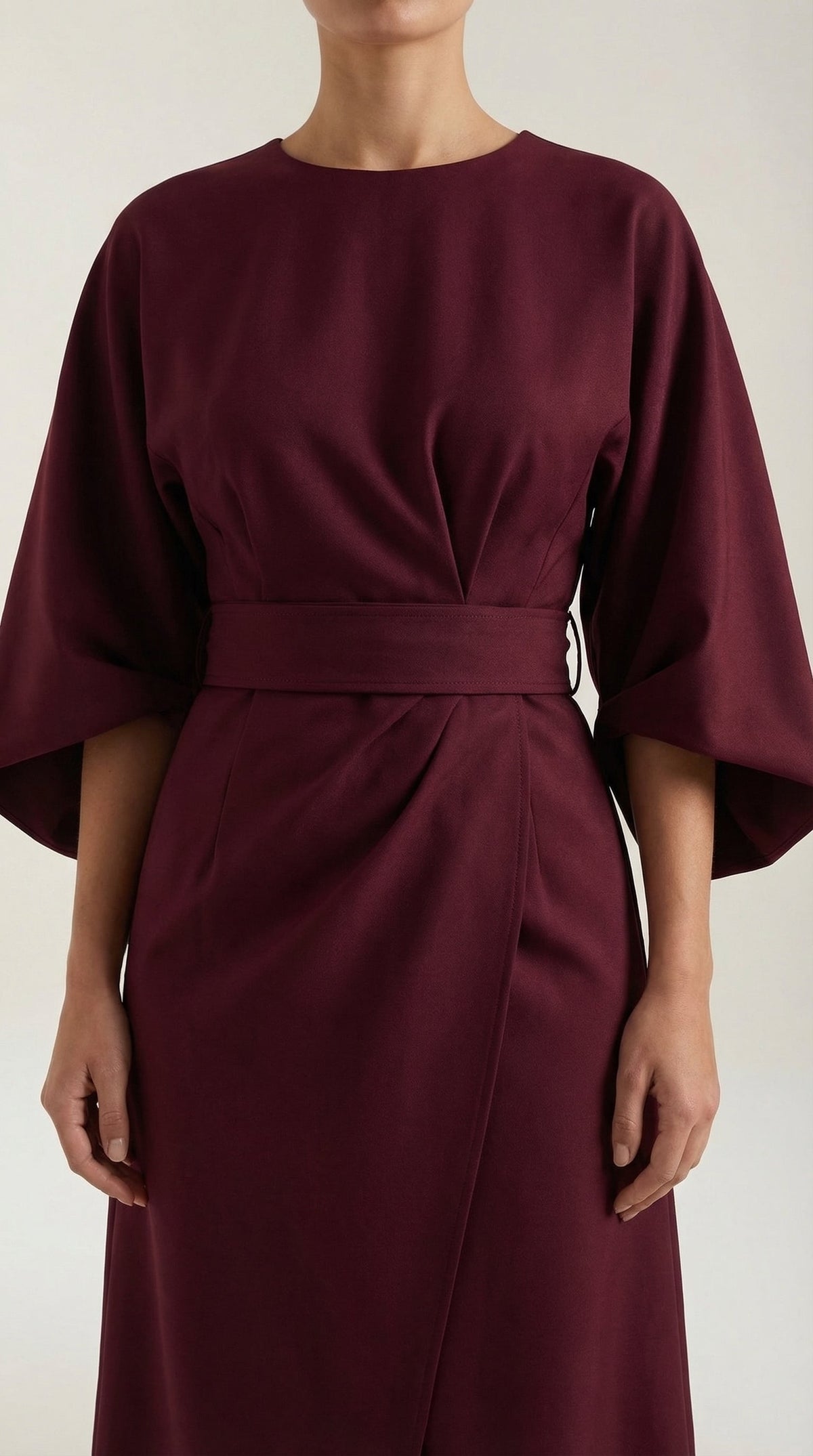 Vestido Maxí Ana con Cinturón Ajustable en la Cintura