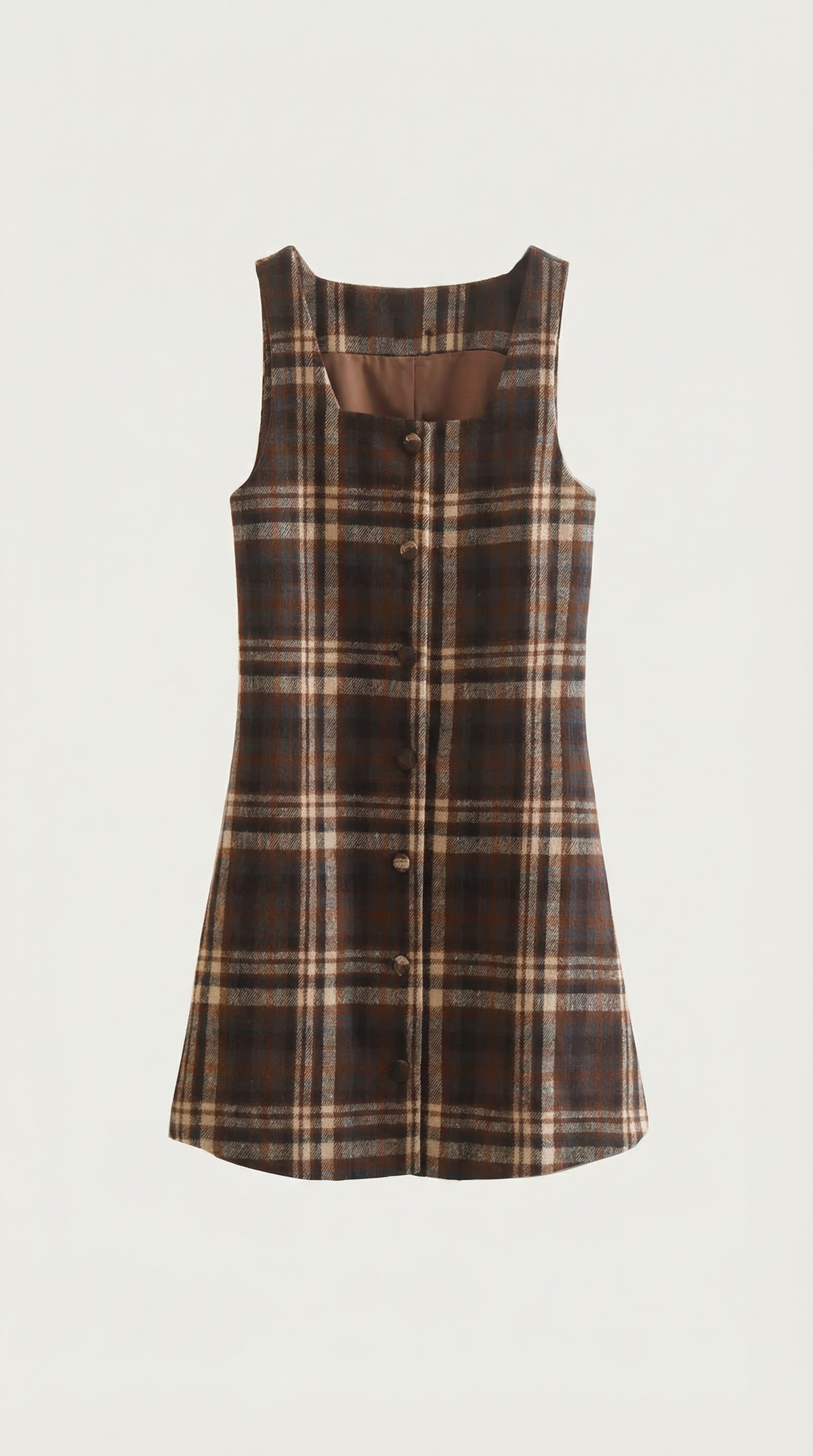 Vestido Mini A-Line de Cuadros Annette
