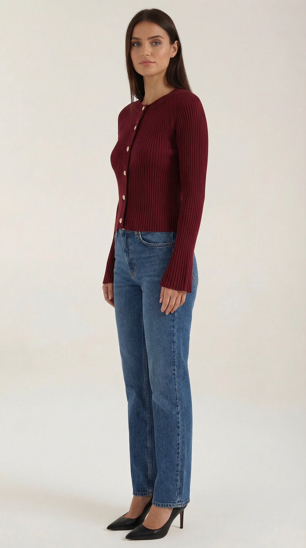 Betty Suéter de Punto con Botones