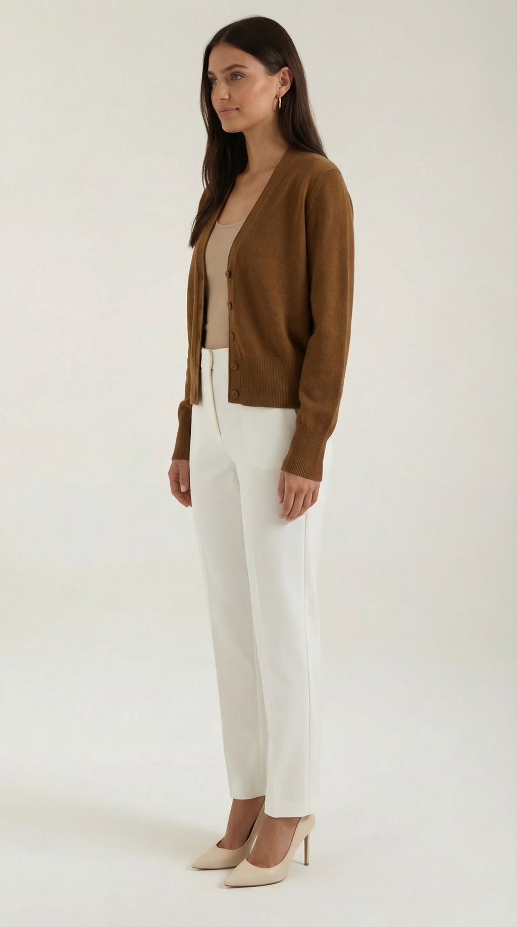 Cardigan de punto Bonnie con cuello en V