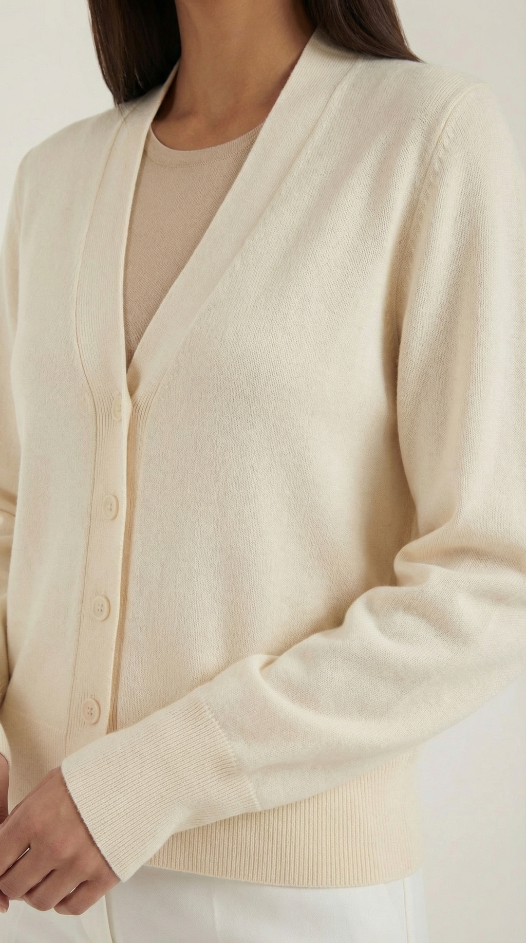 Cardigan de punto Bonnie con cuello en V