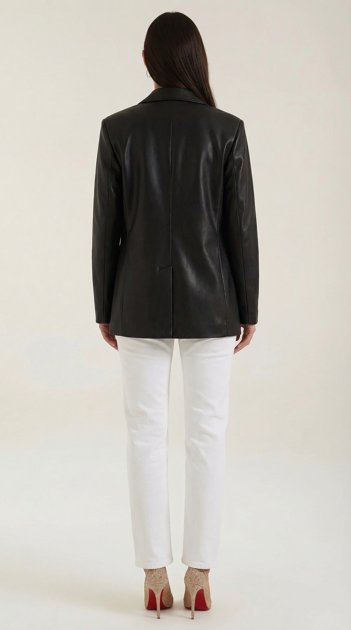 Catherine Oversized Leather Blazer