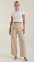 Pantalones Plisados de Cintura Alta Courtney