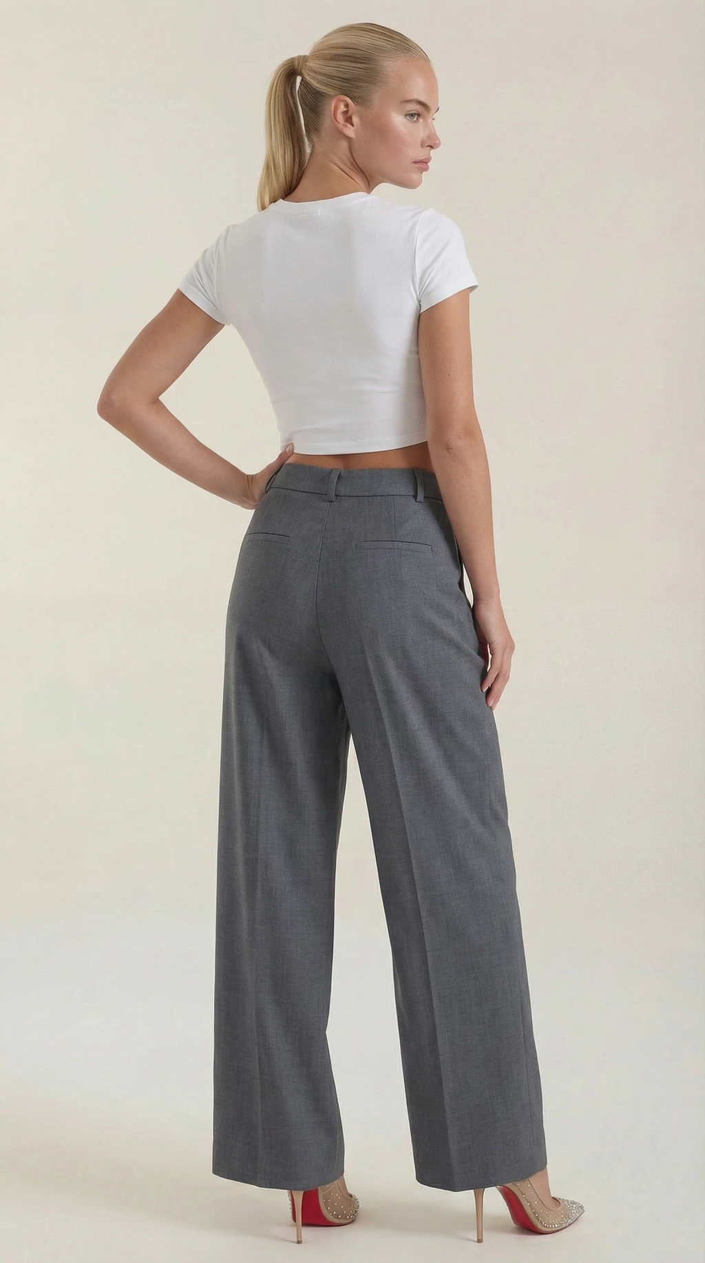 Pantalones Plisados de Cintura Alta Courtney