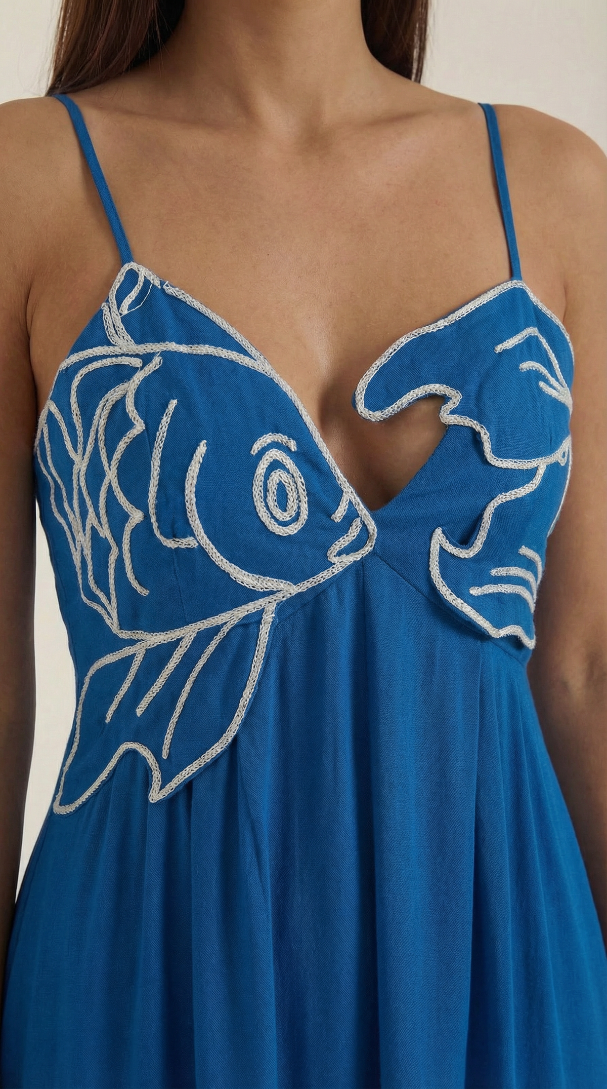 Vestido largo Deborah con bordados