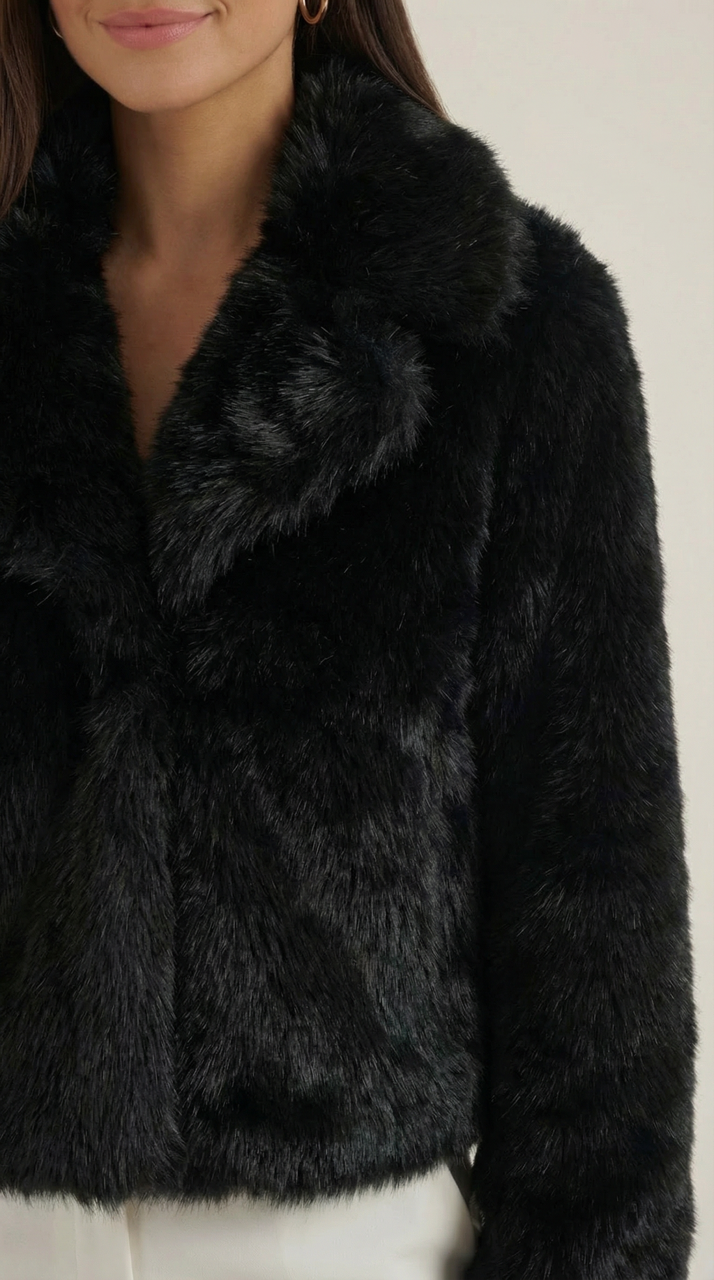 Chaqueta Debra de Piel Sintética Negra