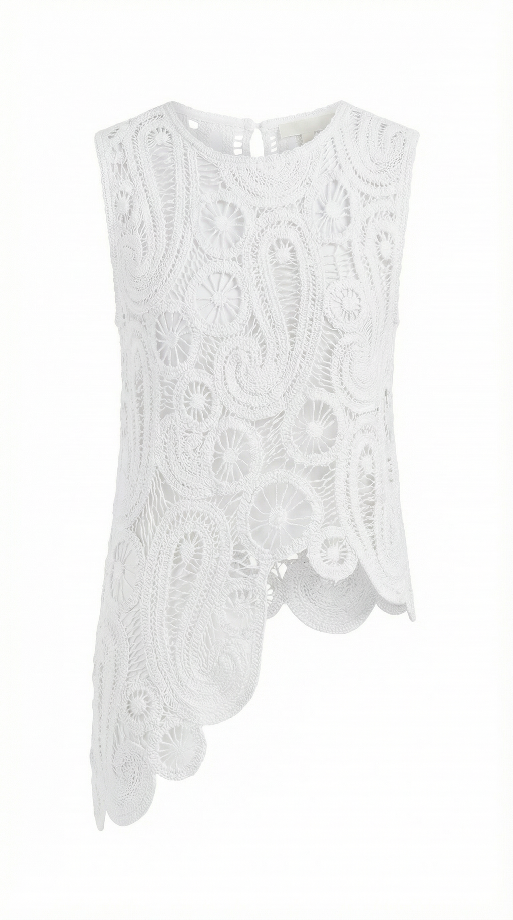 Blusa Asimétrica Delia con Detalles de Encaje