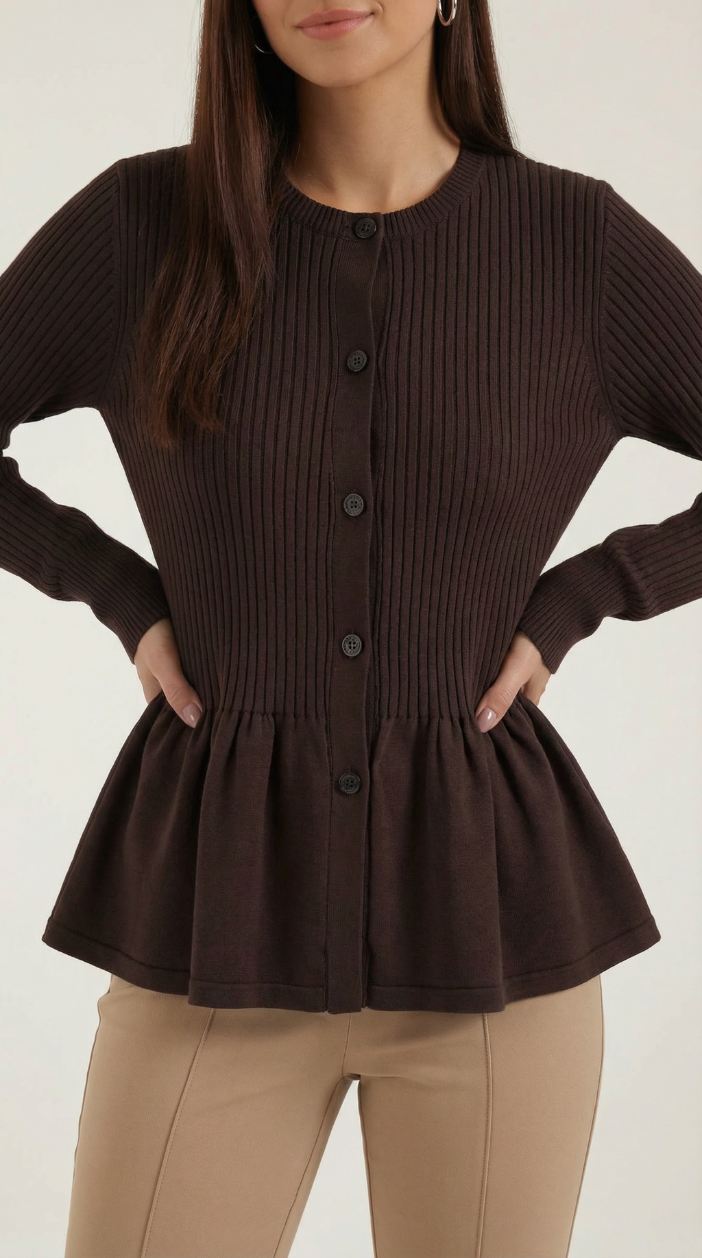 Cardigan Diana con Volantes y Botones