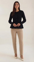 Cardigan Diana con Volantes y Botones