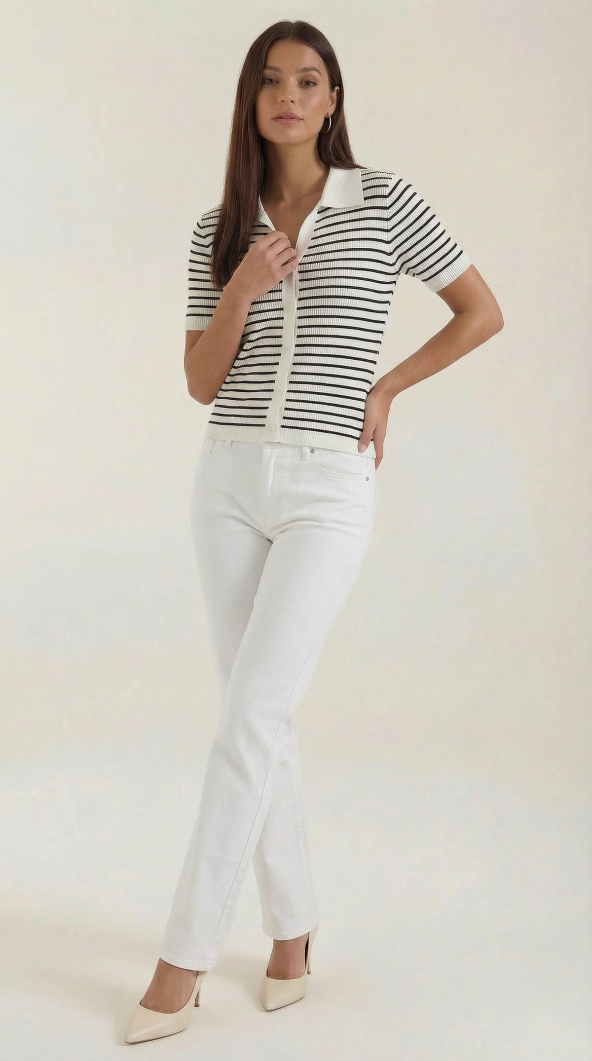 Rayado Polo Top Edith