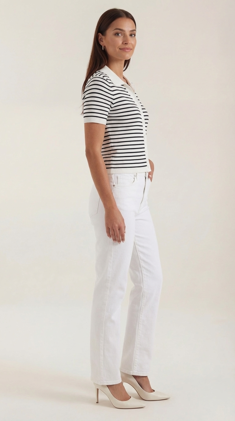 Rayado Polo Top Edith
