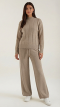 Conjunto de Suéter de Punto y Pantalones Holgados Eleanor