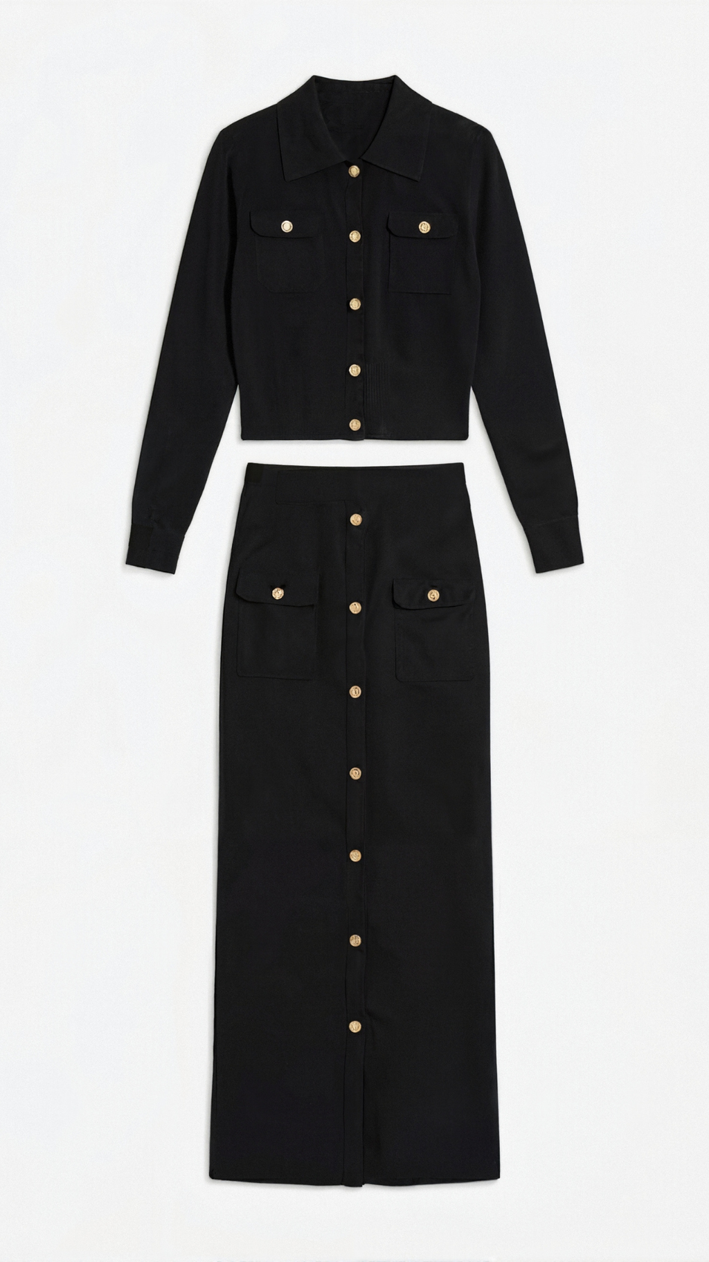 Evelyn Luxe Knit Set with Buttons