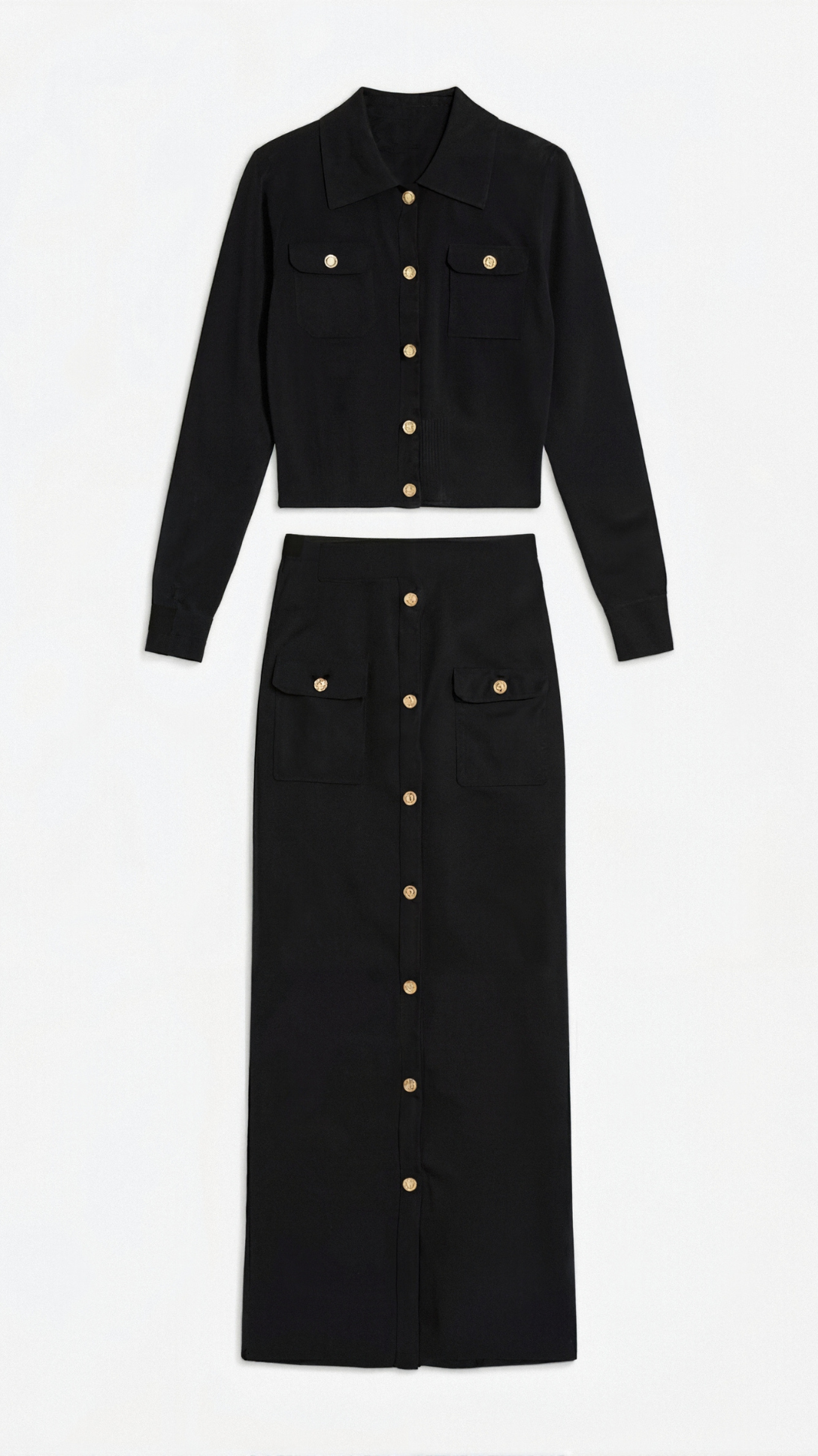 Evelyn Luxe Knit Set with Buttons