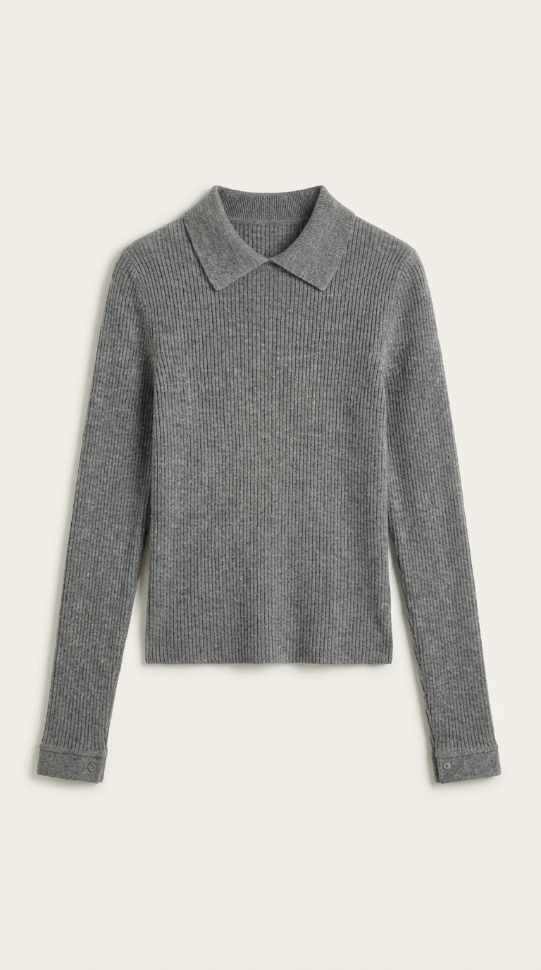 Jersey de lana de manga larga Gail con cuello