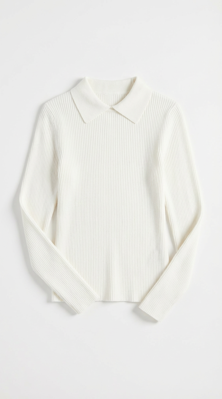 Jersey de lana de manga larga Gail con cuello