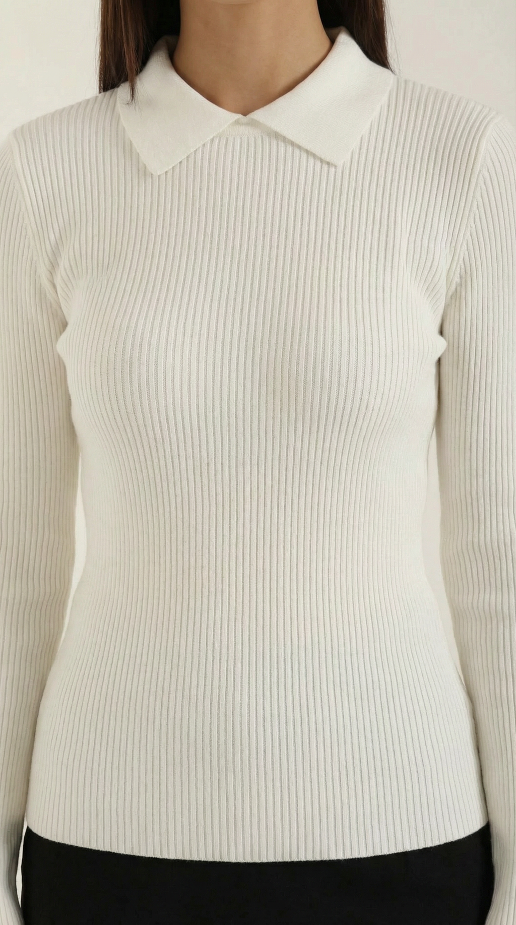 Jersey de lana de manga larga Gail con cuello