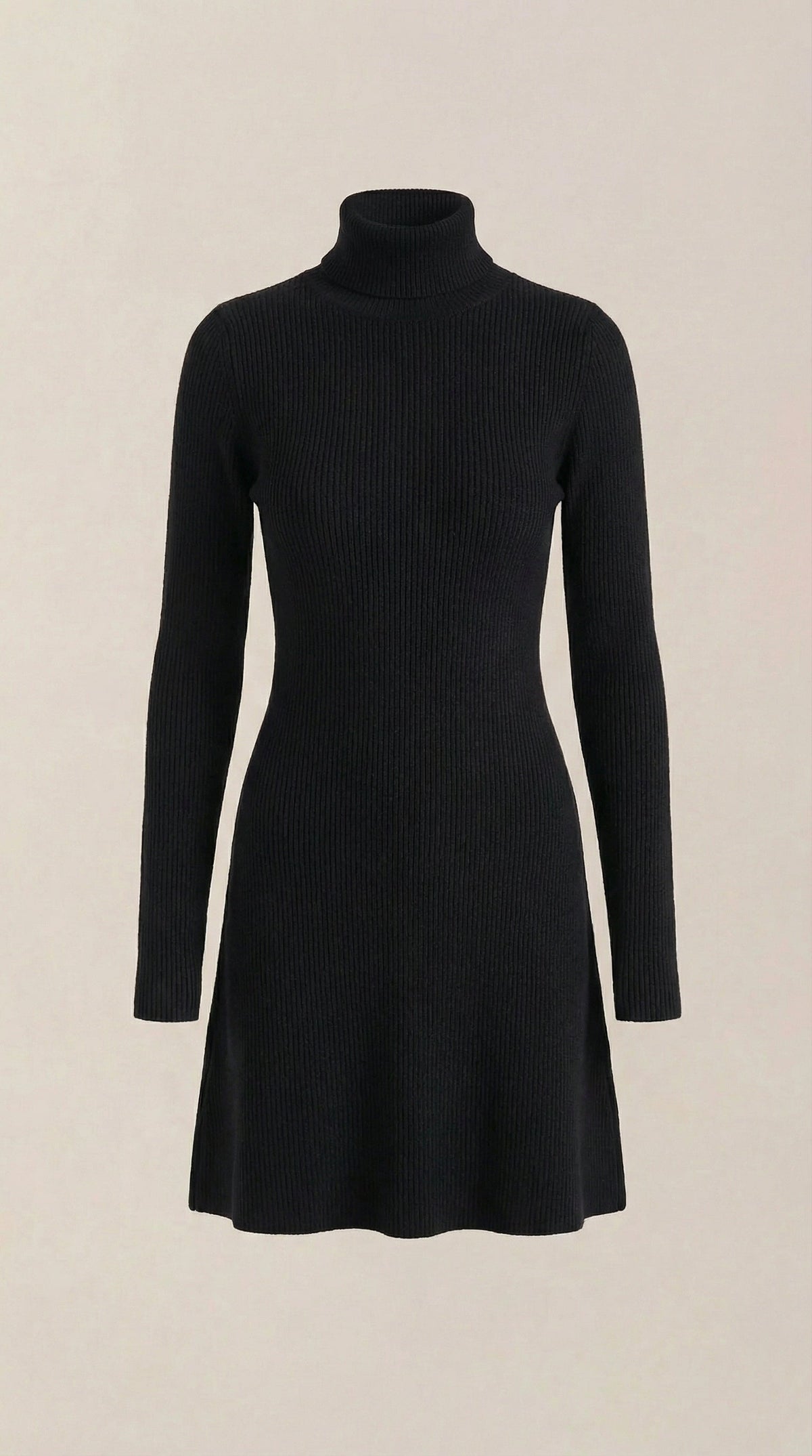 Mini Vestido de Punto con Cuello Alto Geneva