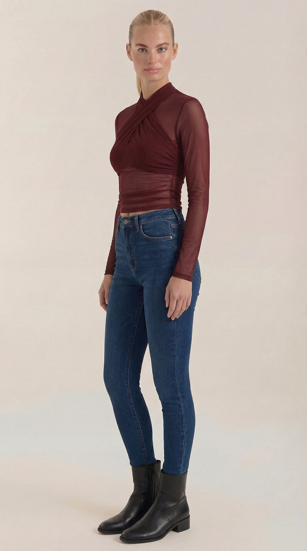 Georgia Transparente Mesh Top