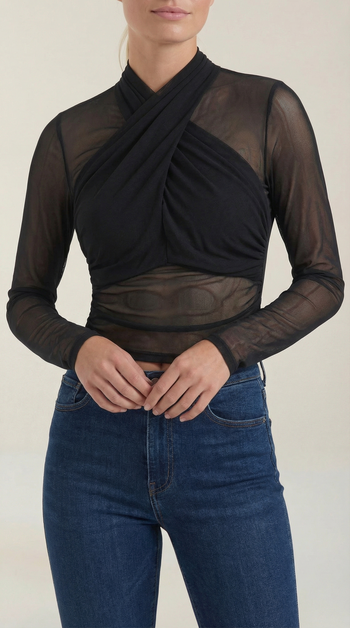 Georgia Transparente Mesh Top