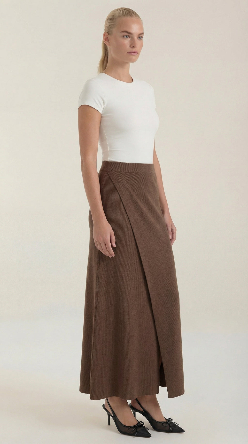 Falda de punto midi Gwendolyn