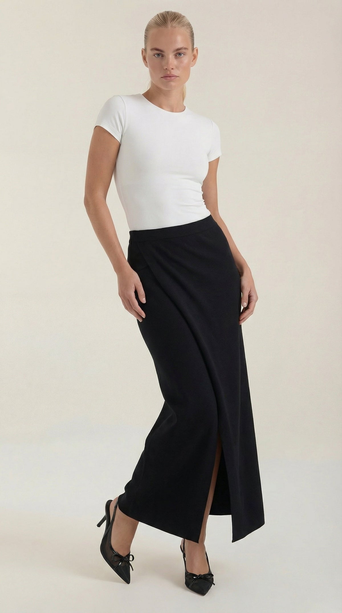 Falda de punto midi Gwendolyn