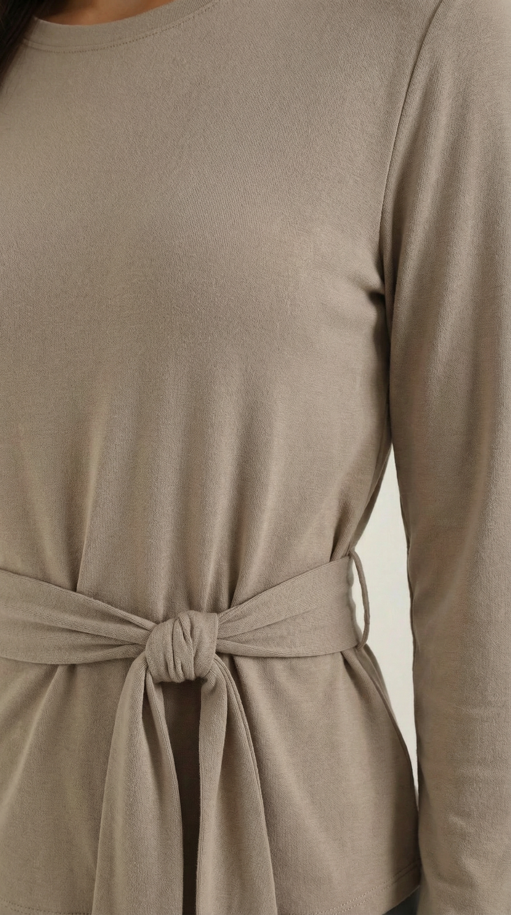 Camiseta de Manga Larga Holly con Detalle de Nudo