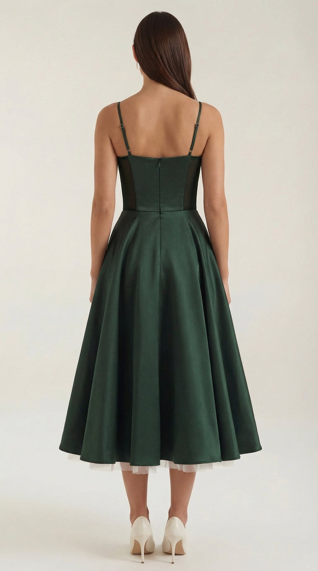 Vestido midi Isolde de tul