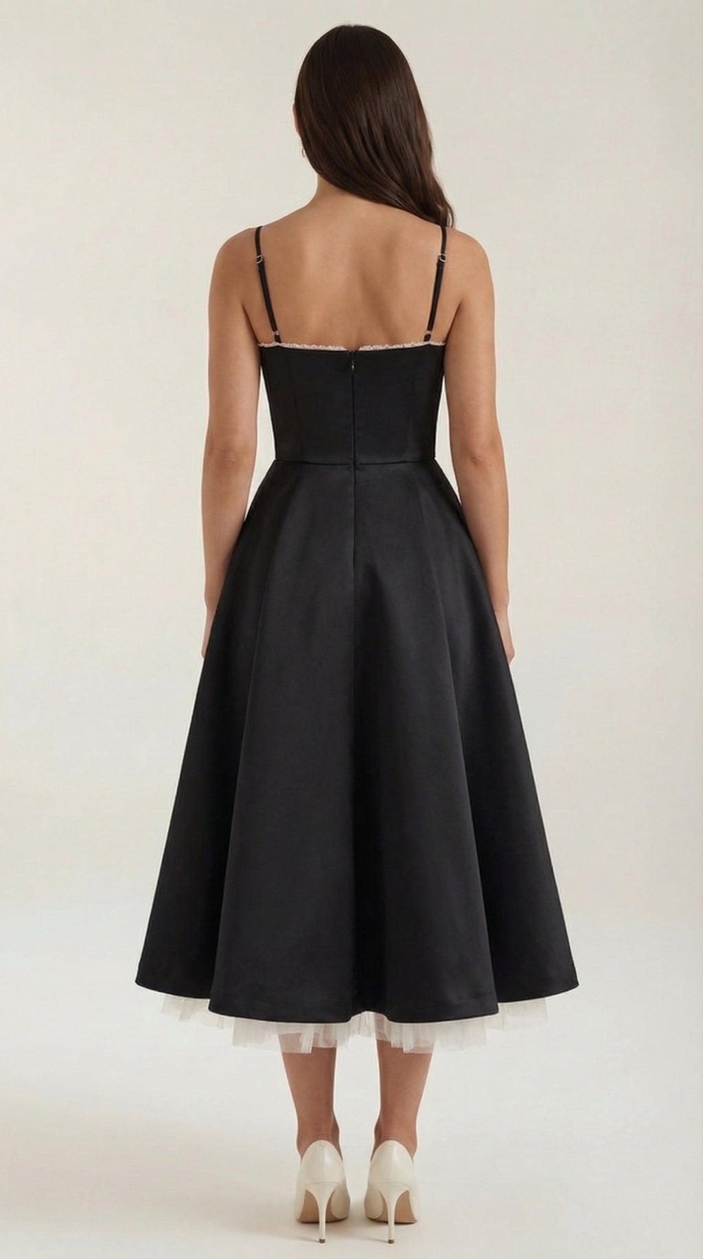 Vestido midi Isolde de tul
