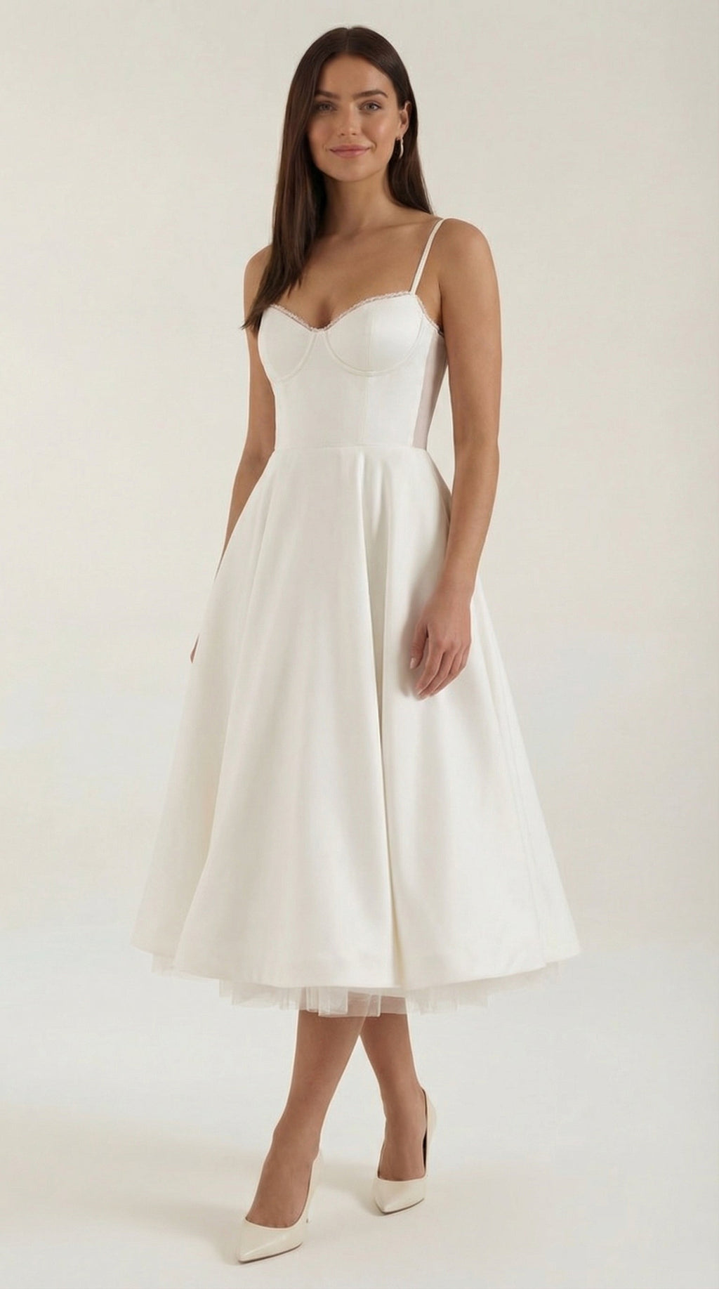Vestido midi Isolde de tul