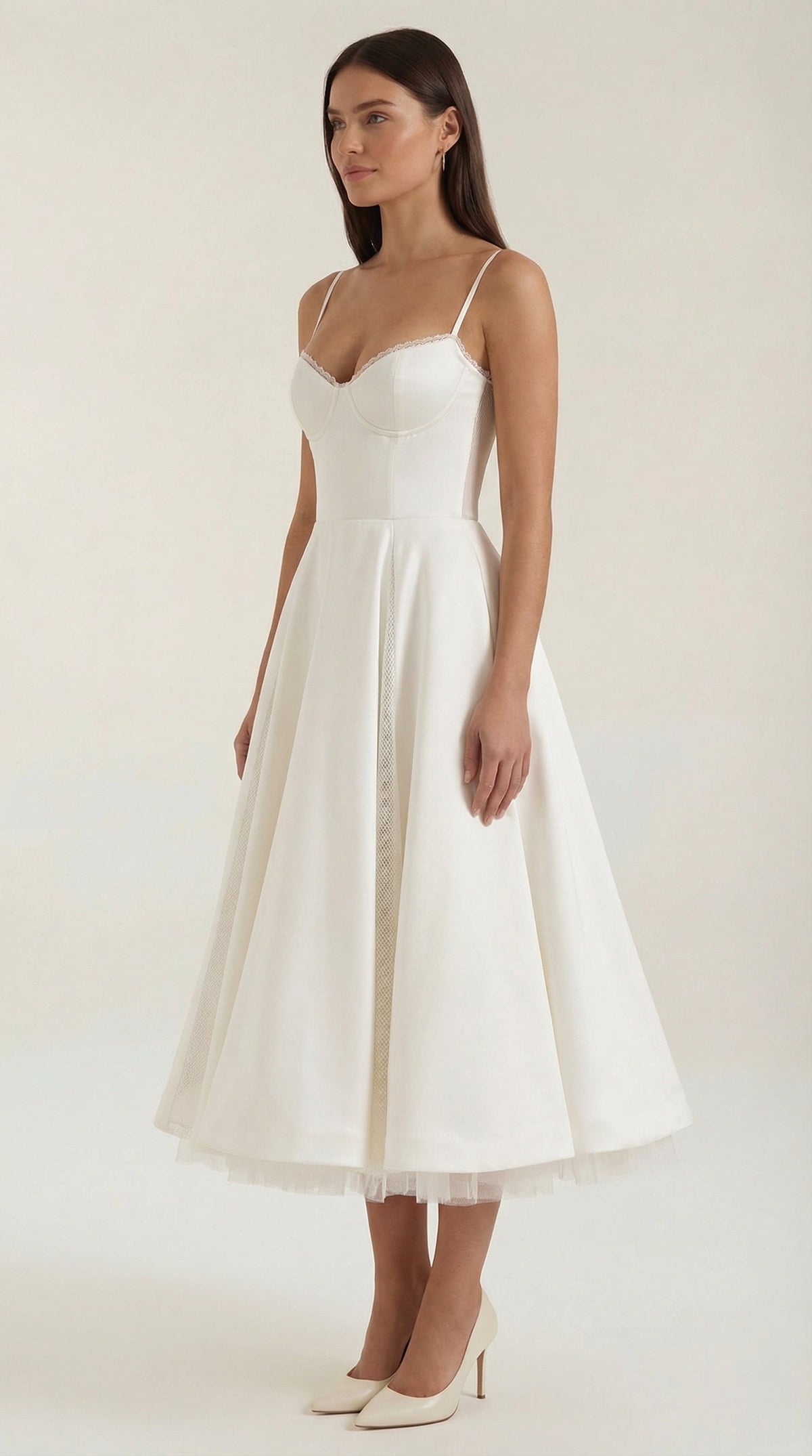 Vestido midi Isolde de tul