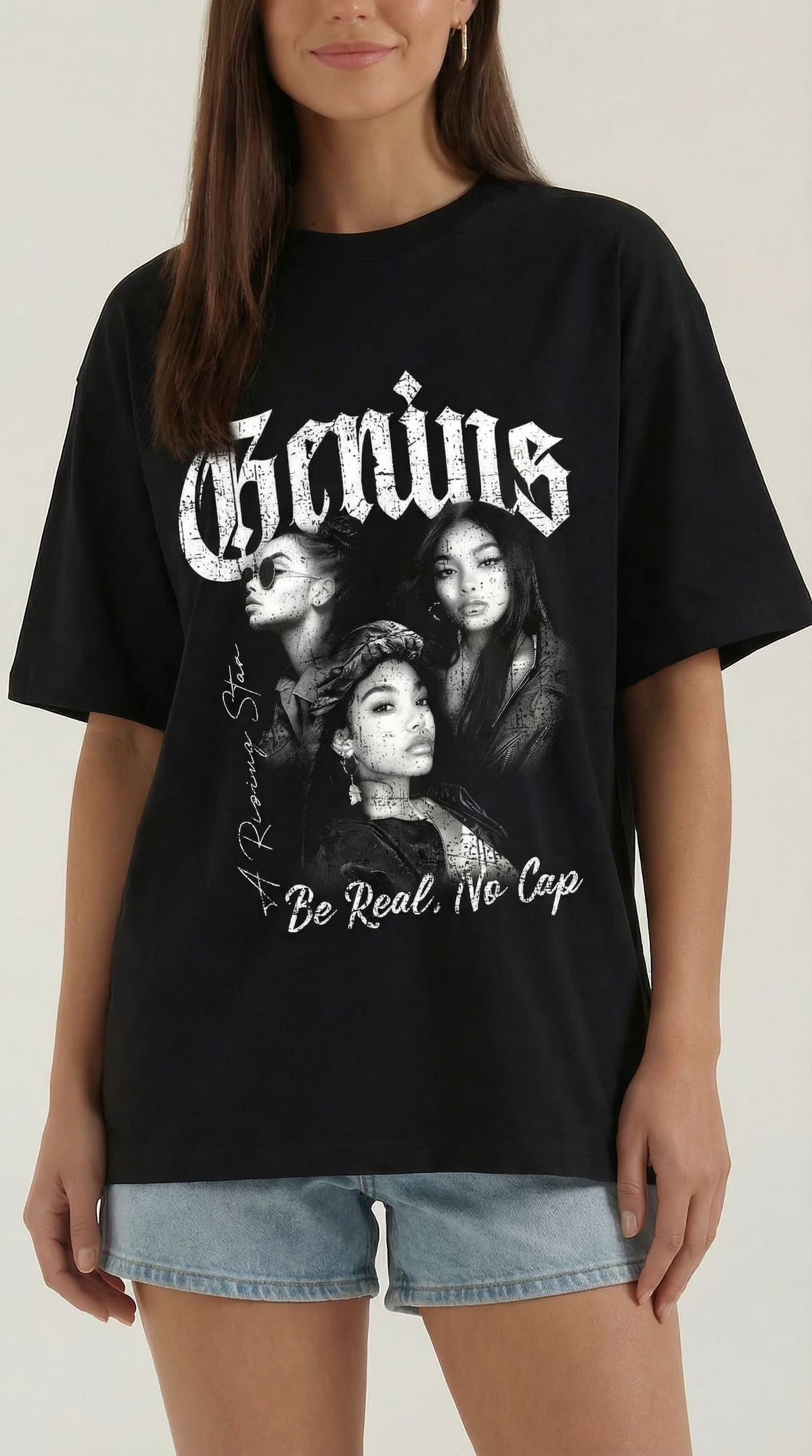 Camiseta Oversize Jessamine con Diseño Gráfico